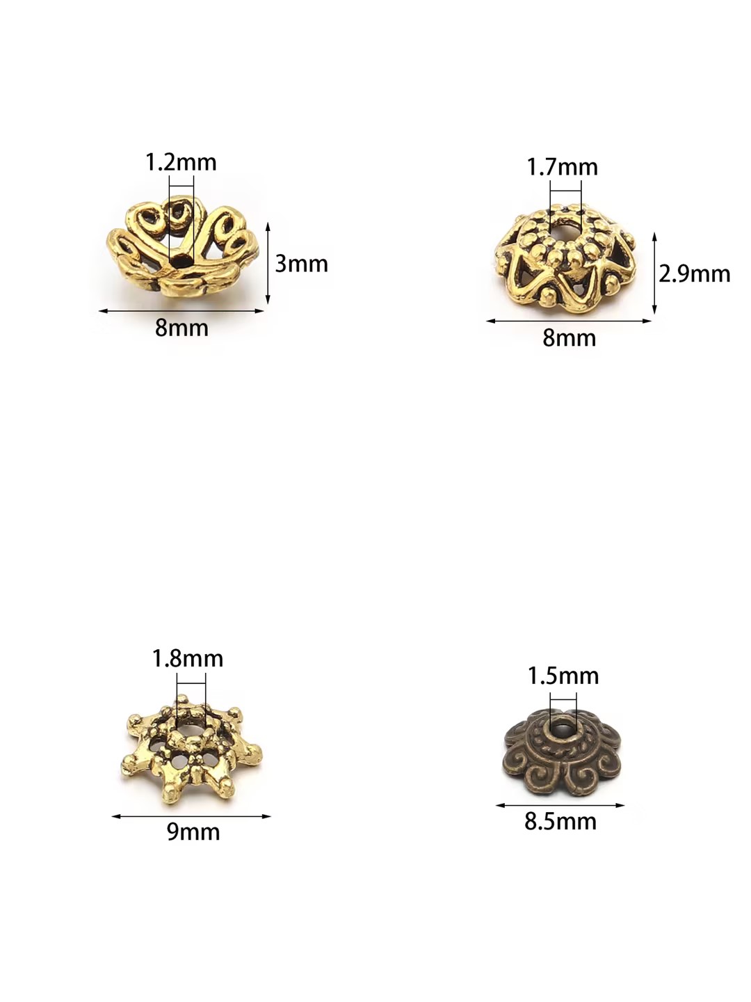 100pcs/lot Antique Silver Colo - Art Craft Activity recensione e prezzo