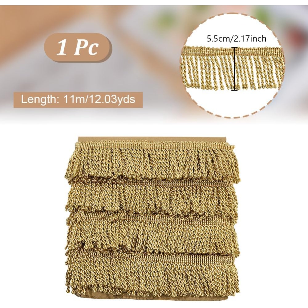 12 Yardsx2.2Inch Fringe Trim C - Art Craft Activity recensione e prezzo