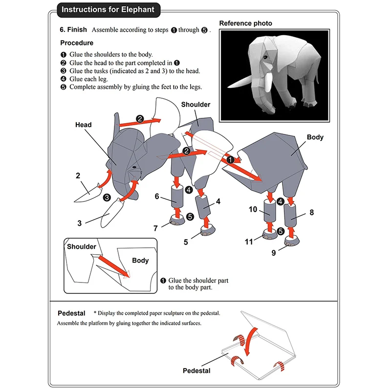 African Elephant Origami Art M - Art Craft Elephant recensione e prezzo