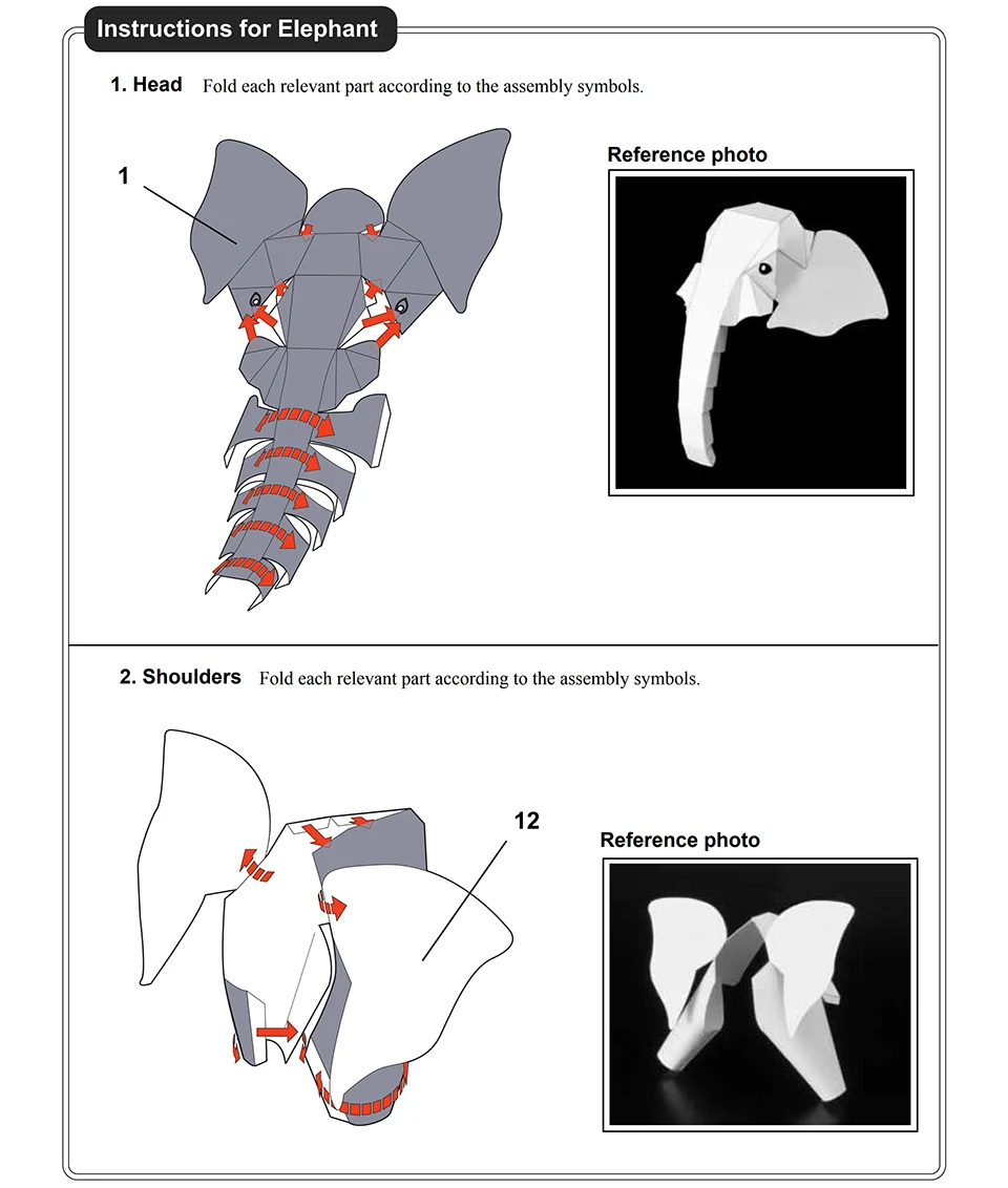African Elephant Origami Art M - Art Craft Elephant recensione e prezzo
