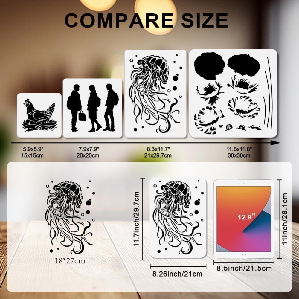 Dreamy Jellyfish Stencil Reusa - Art Craft Jellyfish recensione e prezzo