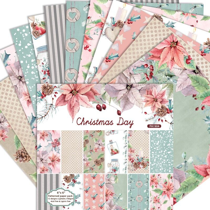 12 Sheets  christmas day Scrap - Art Craft Background recensione e prezzo