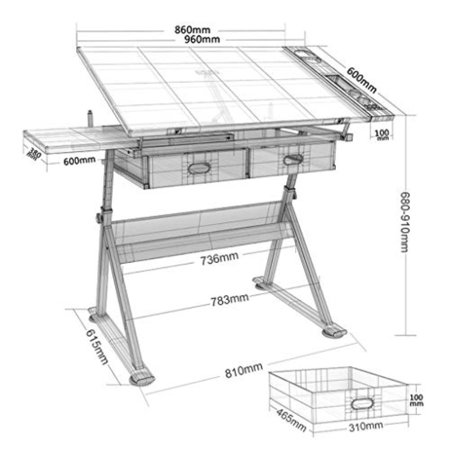 Drafting Table with Storage He - Art & Craft Of Problem Solving recensione e prezzo