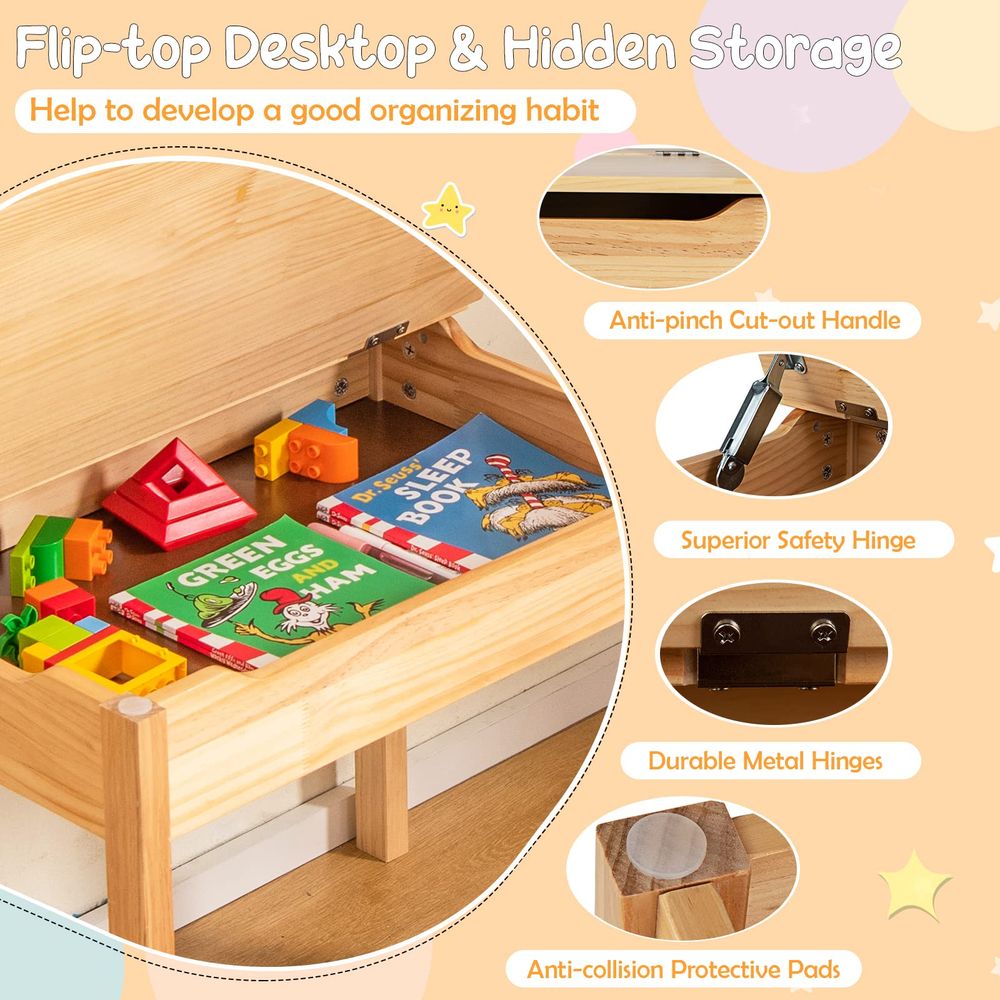 Kids Table and Chair Set, Flip - Art Craft Toddler recensione e prezzo
