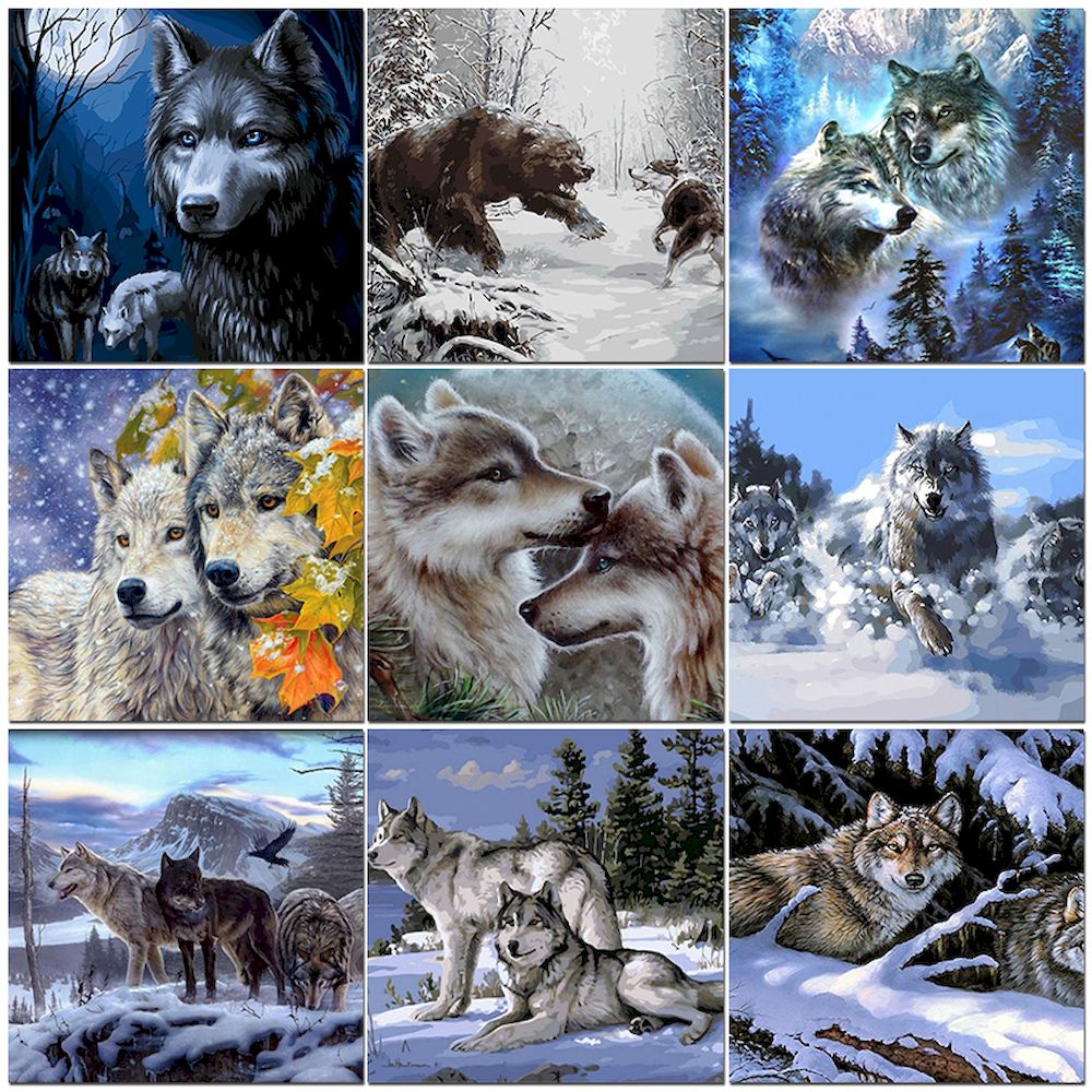 Painting By Numbers Wolf Oil P - Art Craft Number recensione e prezzo