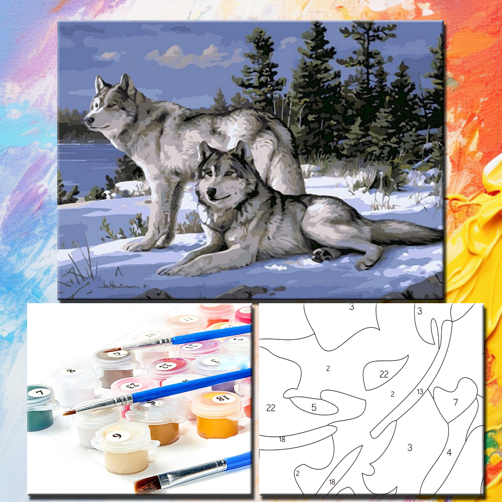Painting By Numbers Wolf Oil P - Art Craft Number recensione e prezzo