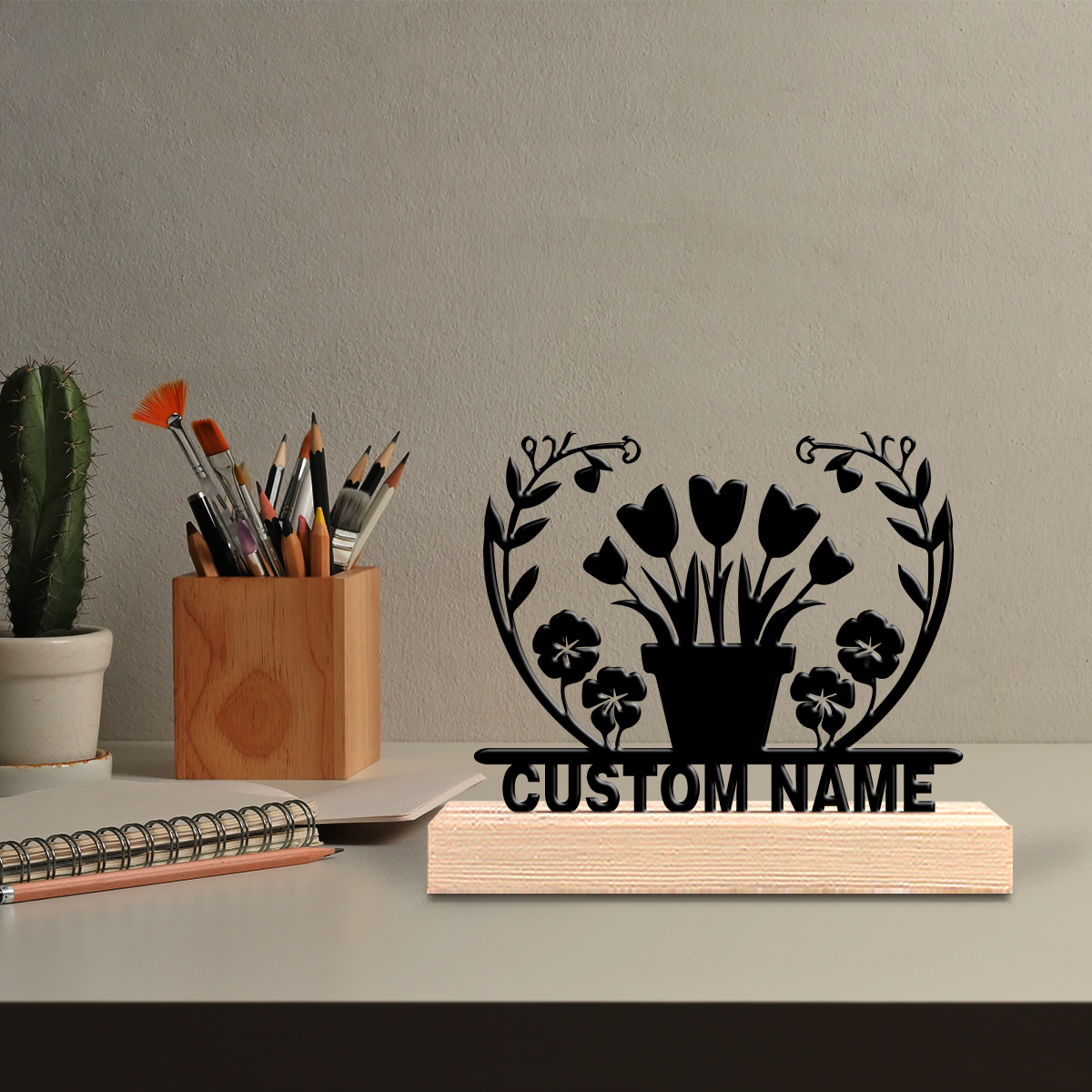 1pc flower grass Custom Text I - Art Craft Wood recensione e prezzo