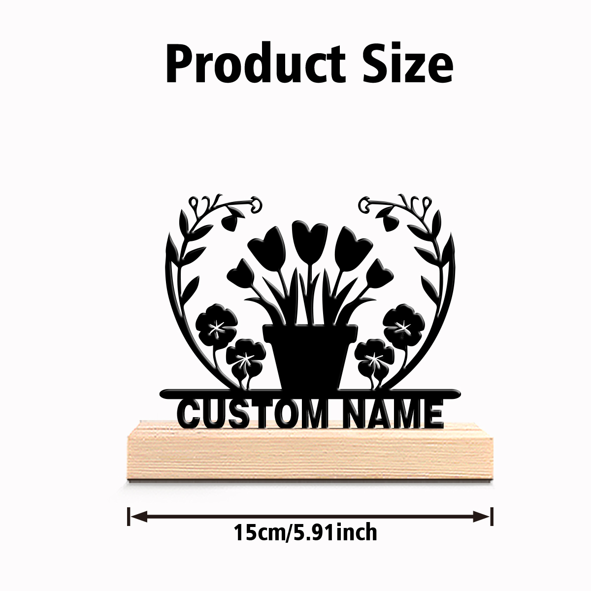 1pc flower grass Custom Text I - Art Craft Wood recensione e prezzo