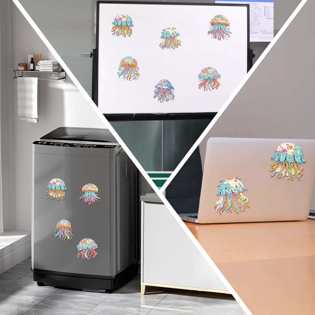 6Pcs Acrylic Jellyfish Fridge  - Art Craft Jellyfish recensione e prezzo