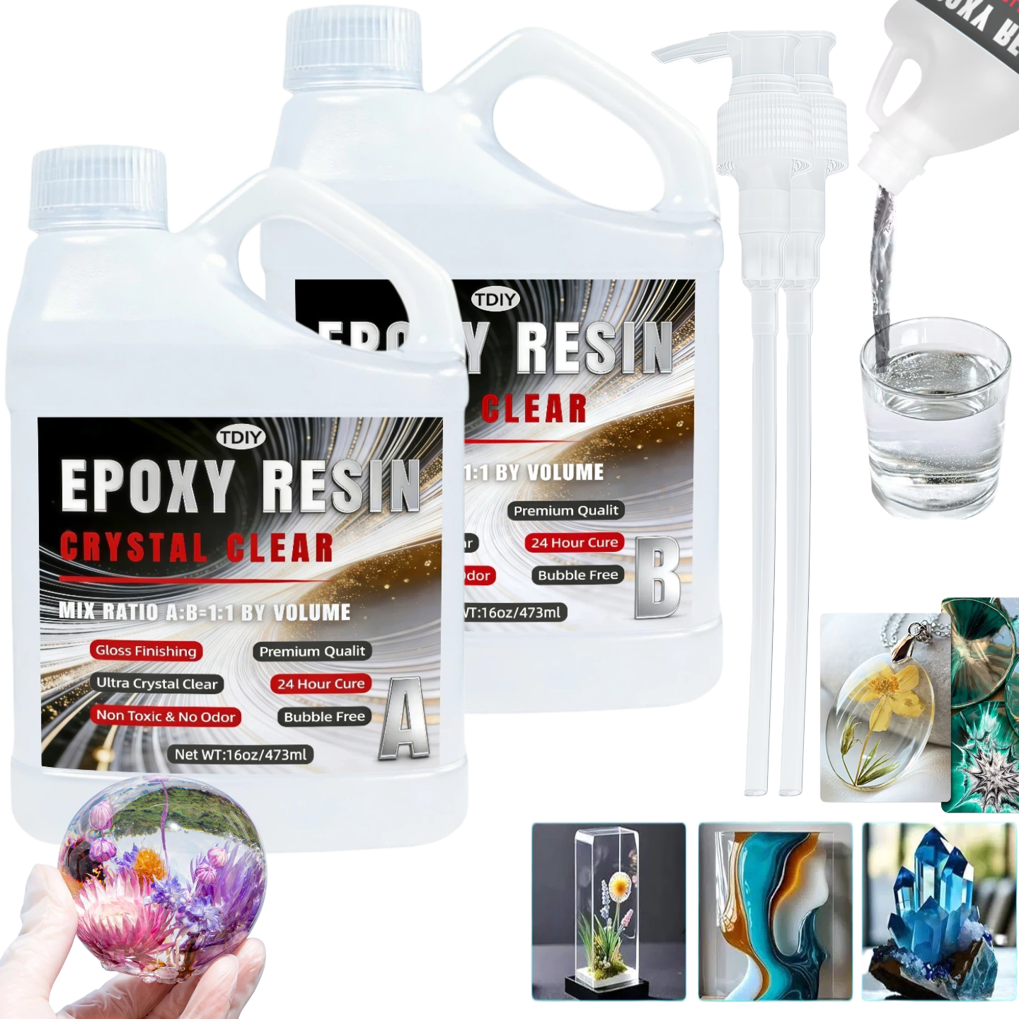 1:1 Crystal Clear Epoxy Resin  - The Art And Craft Of Jewelry recensione e prezzo