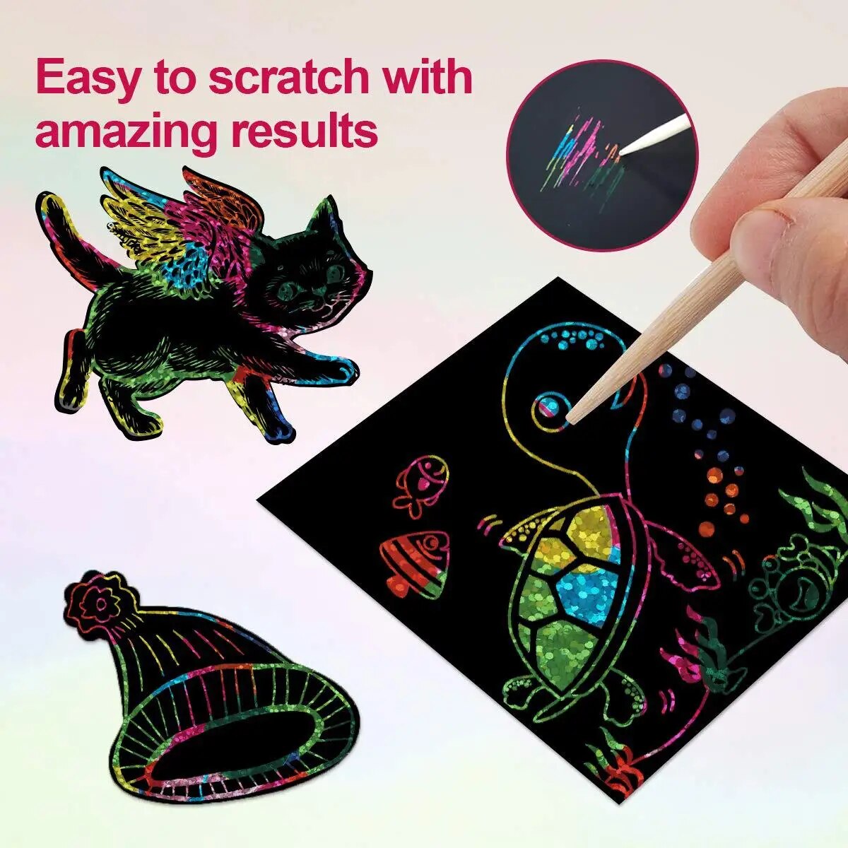 Many Creative Scratch Art Card - Art Craft Education recensione e prezzo