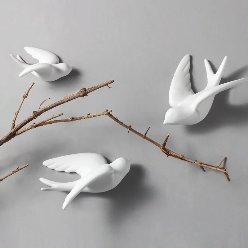 Creative Ceramic Birds Wall Ha - Art Craft Background recensione e prezzo