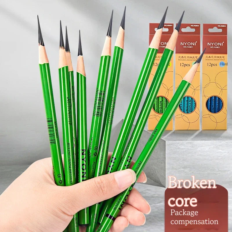 10/12Pcs Professional Sketchin - Sketching Charcoal Set recensione e prezzo