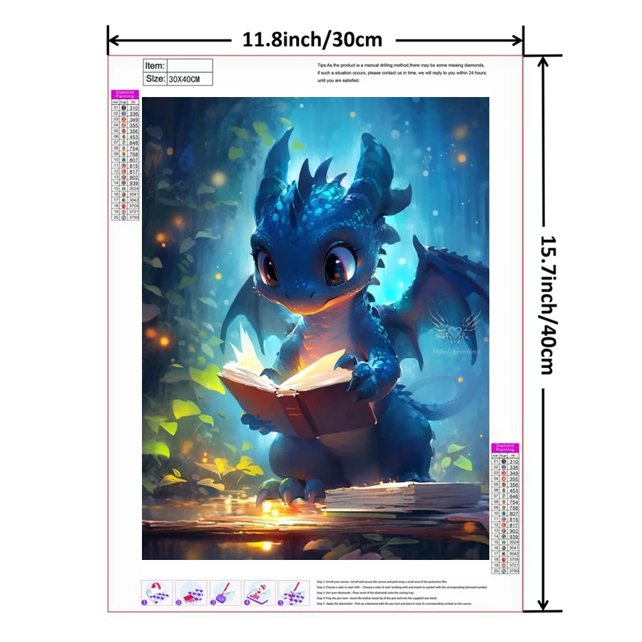 Cute Baby Dragon Animal 5D DIY - Art Craft Toddler recensione e prezzo
