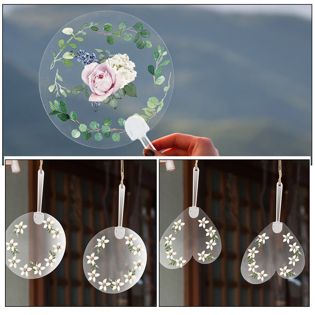 8Pcs Clear Plastic Blank Fan f - Art Craft Doodle recensione e prezzo