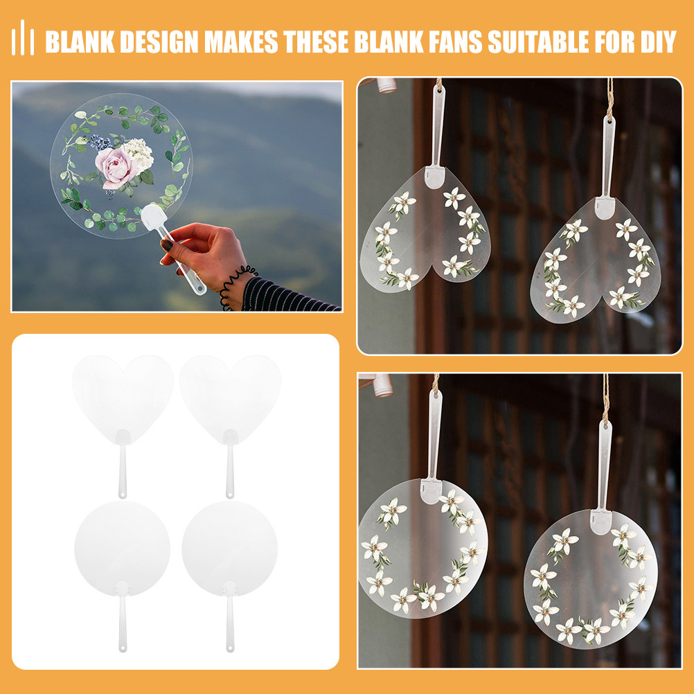 8Pcs Clear Plastic Blank Fan f - Art Craft Doodle recensione e prezzo
