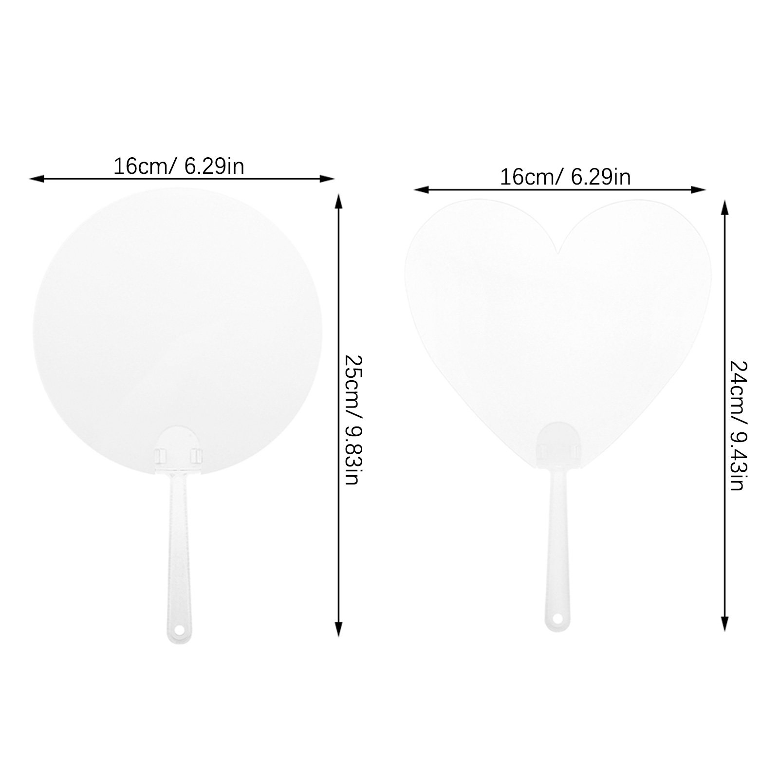 8Pcs Clear Plastic Blank Fan f - Art Craft Doodle recensione e prezzo
