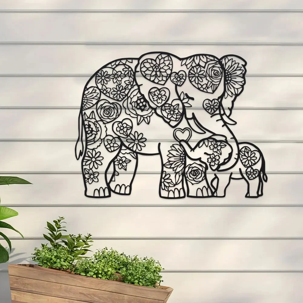Iron Elephant with Floral Hear - Art Craft Elephant recensione e prezzo