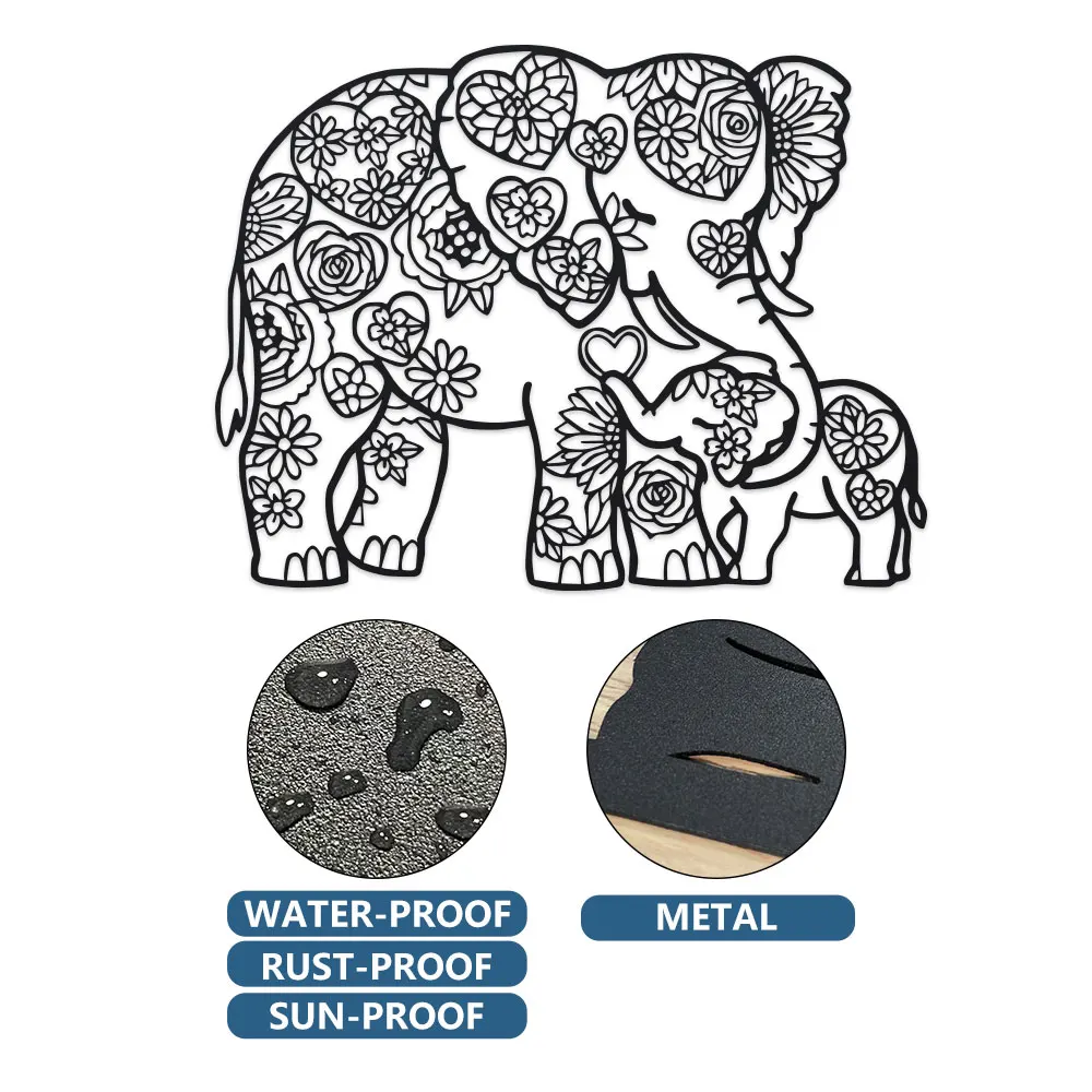 Iron Elephant with Floral Hear - Art Craft Elephant recensione e prezzo