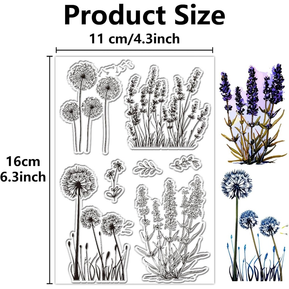 Dandelion Clear Stamps Lavende - Art Craft Activity recensione e prezzo