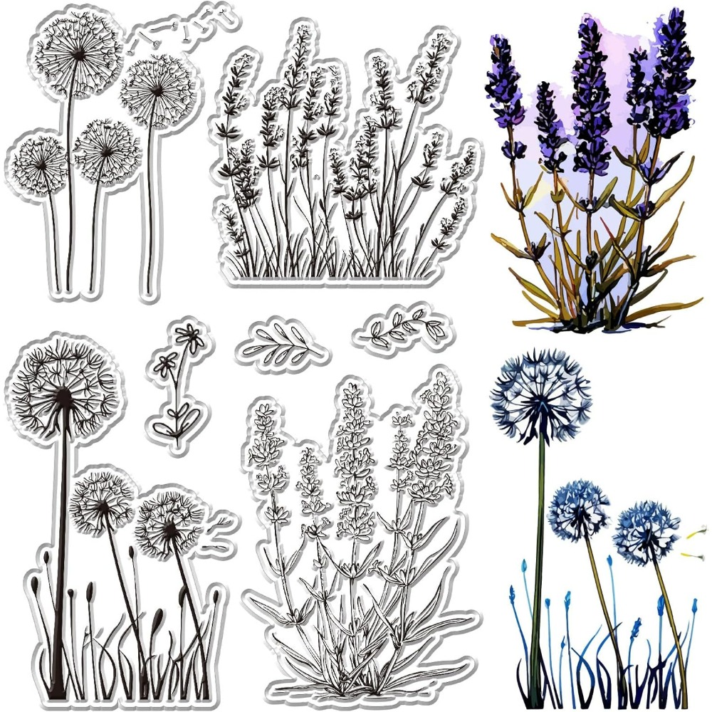 Dandelion Clear Stamps Lavende - Art Craft Activity recensione e prezzo