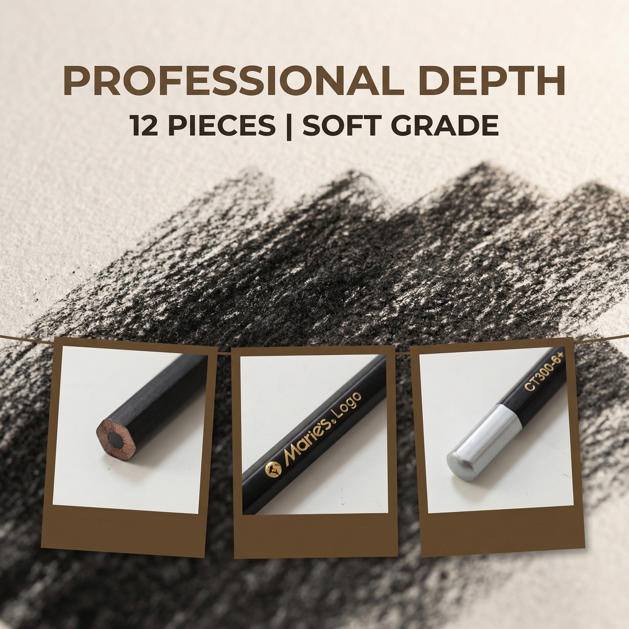 Marie's 12pcs Charcoal Pencils - Sketching Charcoal Set recensione e prezzo