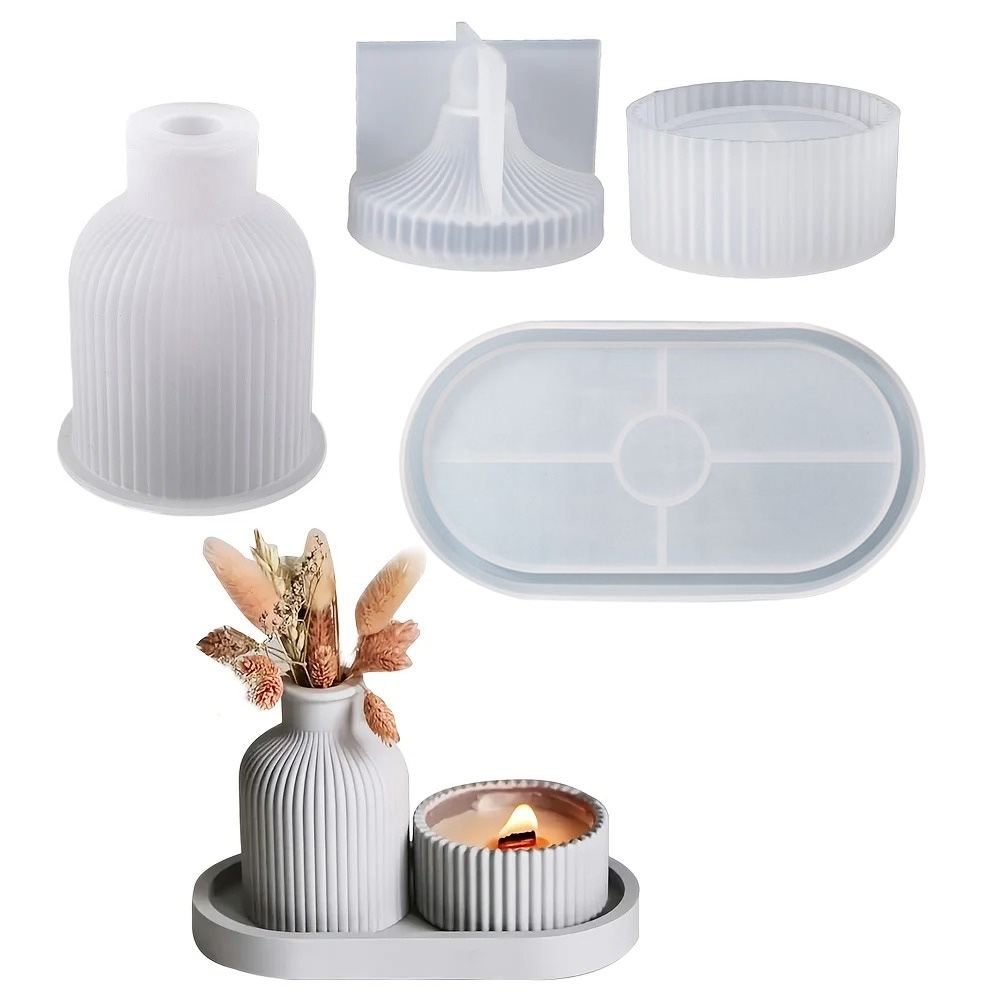 4pcs Silicone Molds Oval Tray  - Art Craft Website recensione e prezzo
