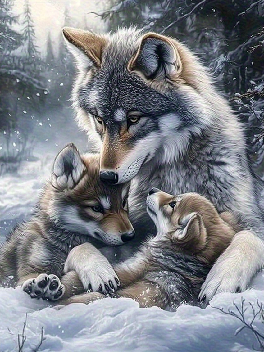 Wolf Family Diamond Painting S - Art Craft For Adults recensione e prezzo