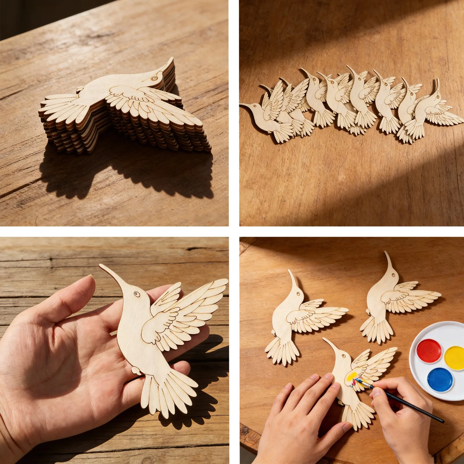 10pcs Unfinished Wood Animal B - Art & Craft Of Problem Solving recensione e prezzo