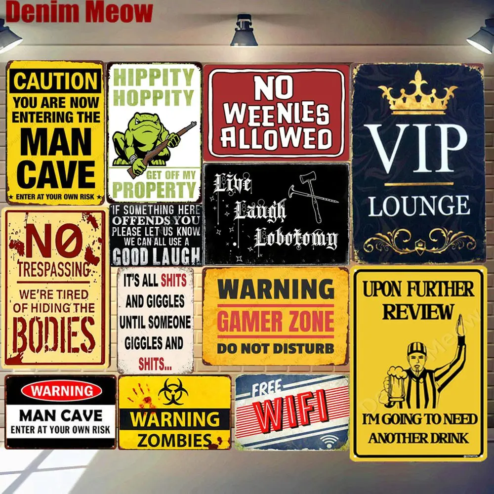 VIP Lounge Tin Plate Sign Meta - Art Craft Cafe recensione e prezzo