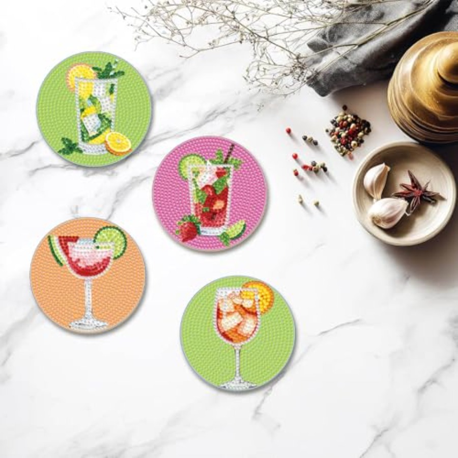 8 PCS Diamond Art Coasters Kit - Art Craft Accessories recensione e prezzo