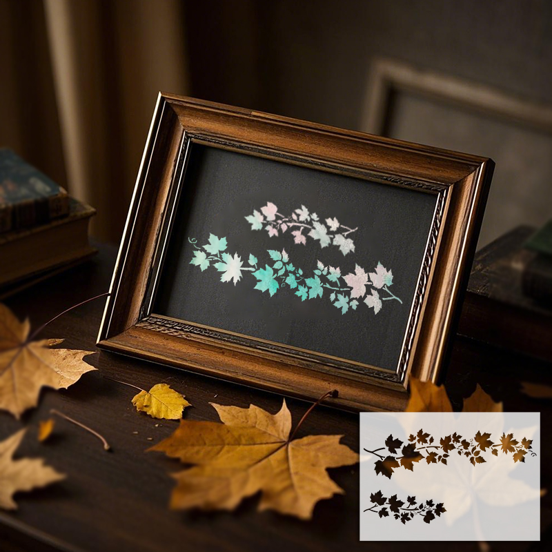 YOMDID 1pc Leaf Pattern PET Pa - Art Craft Template recensione e prezzo