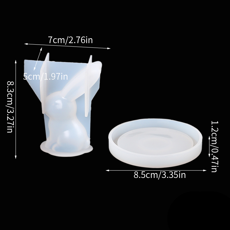 2Pcs 3D Bunny Ring Holder Sili - Art Craft Rabbit recensione e prezzo
