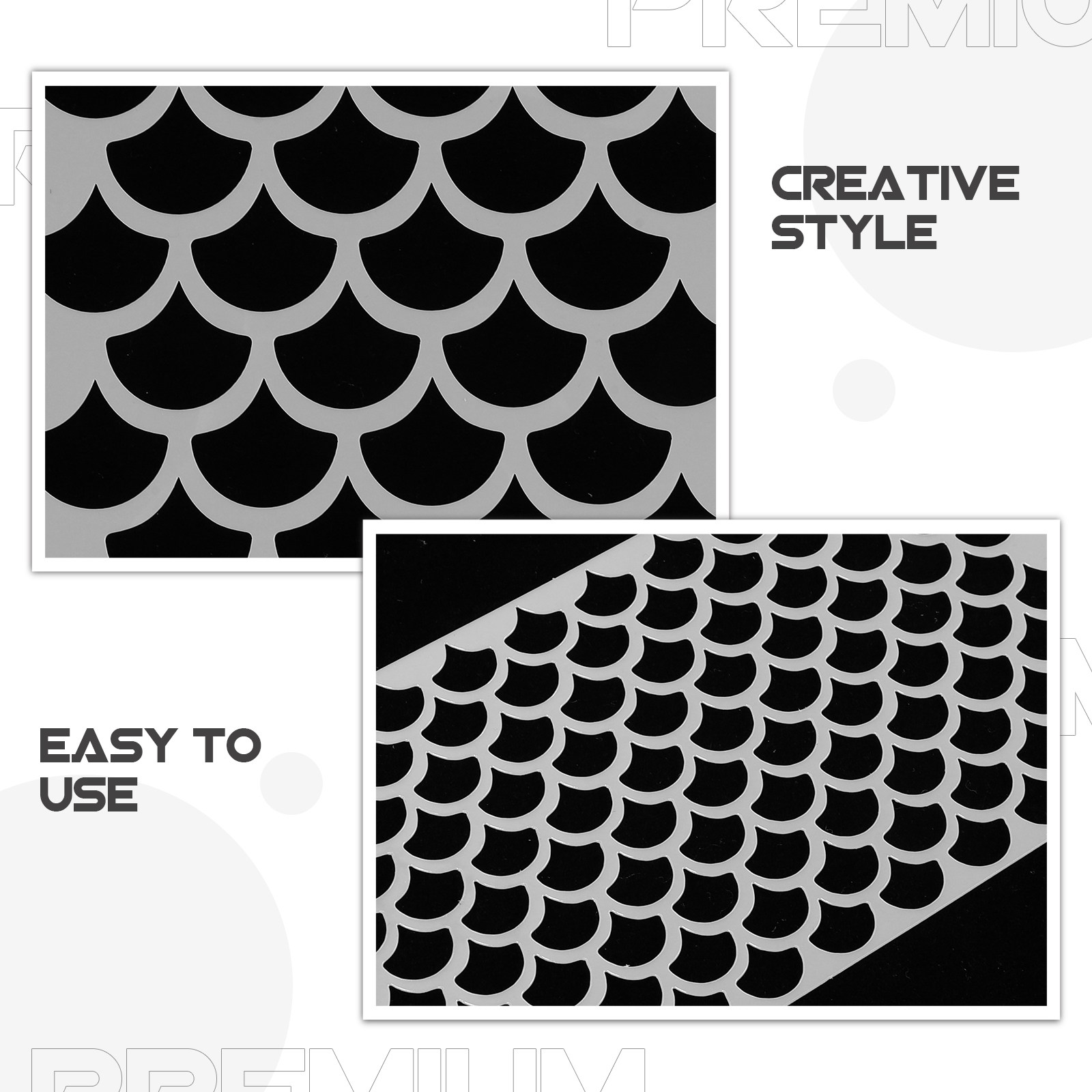 8pcs Scale Pattern Painting St - Art Craft Template recensione e prezzo