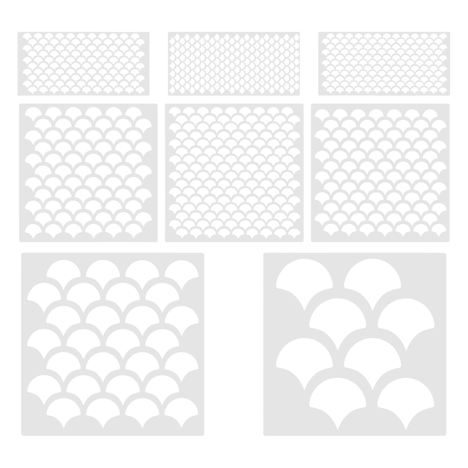 8pcs Scale Pattern Painting St - Art Craft Template recensione e prezzo