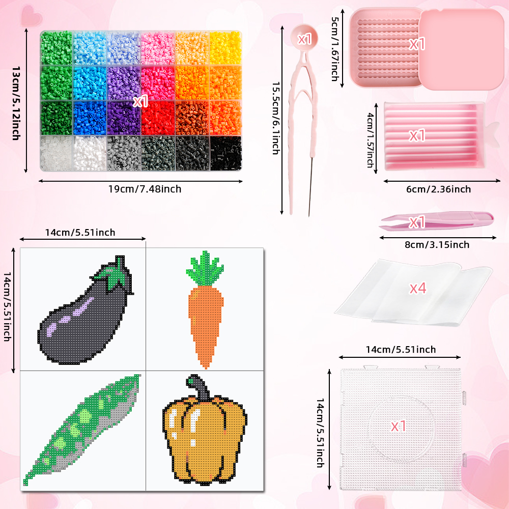 2.6mm 24 Colors Series Perler  - Art And Craft Vegetable recensione e prezzo