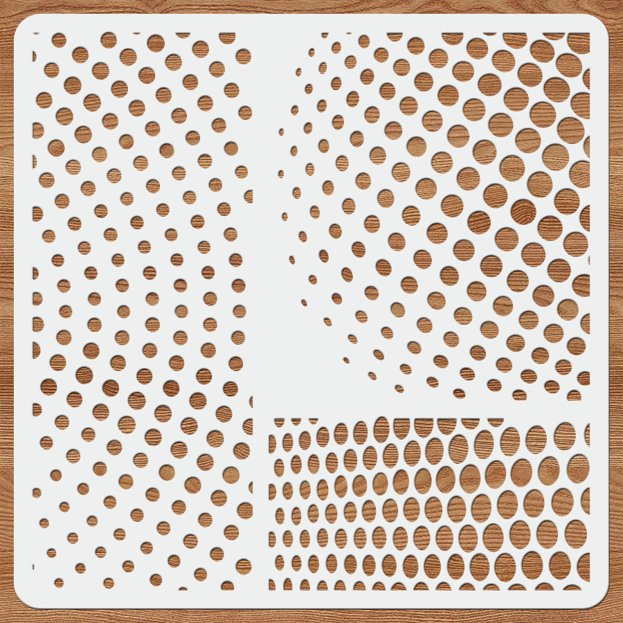 1PC Halftone Dot Stencil – 11. - Art Craft Background recensione e prezzo