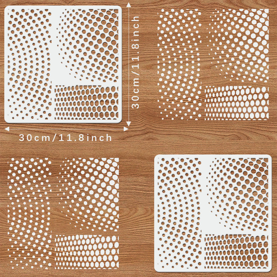 1PC Halftone Dot Stencil – 11. - Art Craft Background recensione e prezzo