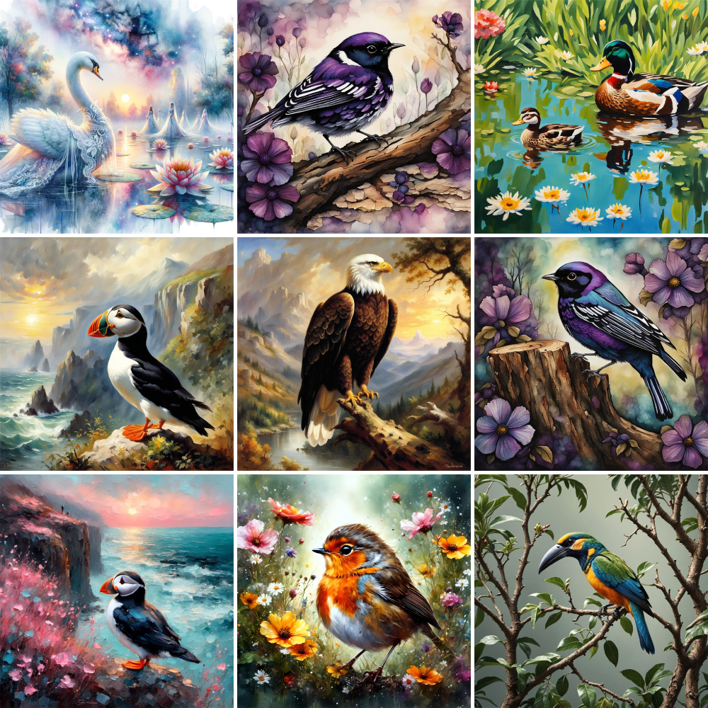 Bird Arctic Puffin Paintings B - Art Craft Number recensione e prezzo