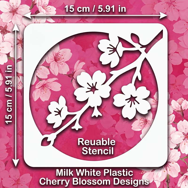 4PCS Japanese Cherry Blossom S - Art Craft Template recensione e prezzo