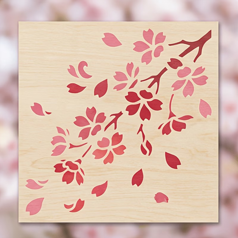 4PCS Japanese Cherry Blossom S - Art Craft Template recensione e prezzo