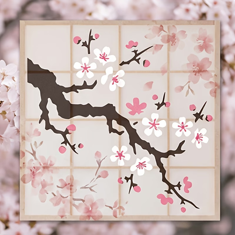 4PCS Japanese Cherry Blossom S - Art Craft Template recensione e prezzo