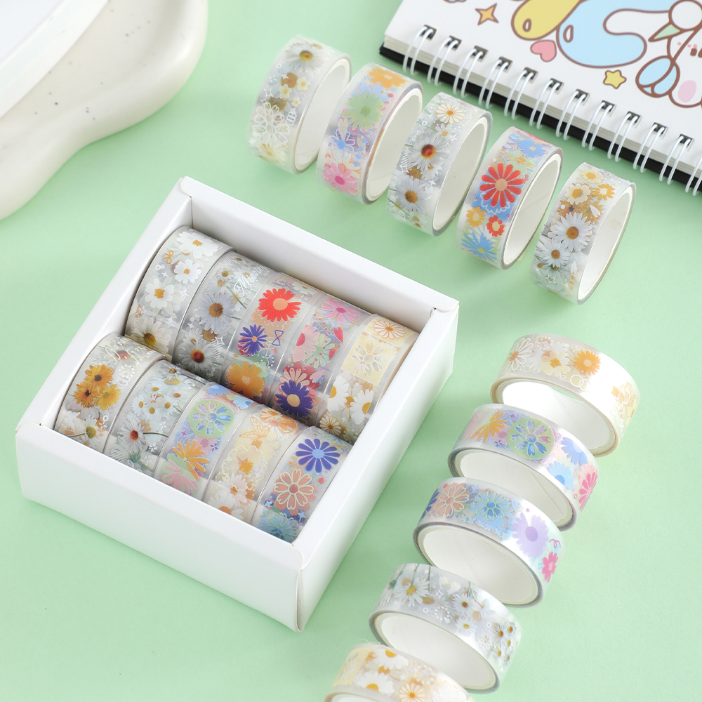 10 Rolls Daisy PET Masking Tap - Art Craft Activity recensione e prezzo