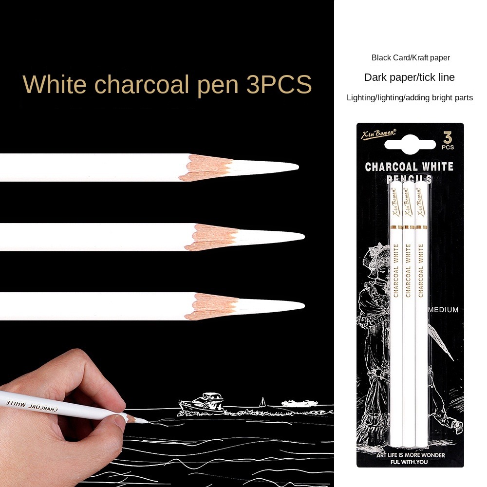 3Pcs Soft/Medium/Hard Charcoal - Sketching Charcoal Set recensione e prezzo