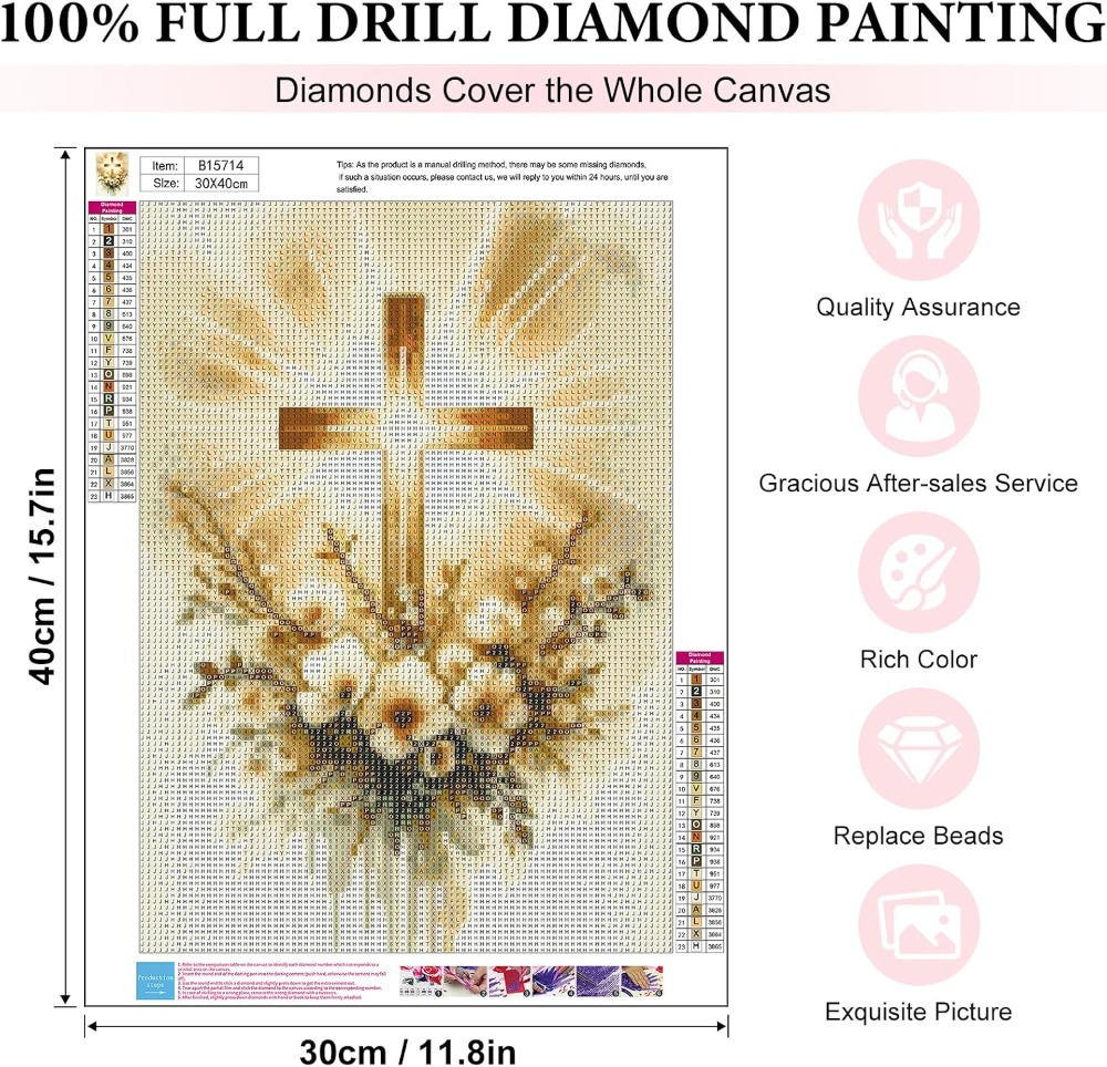 Religious Cross Diamond Art Ki - Art Craft For Adults recensione e prezzo