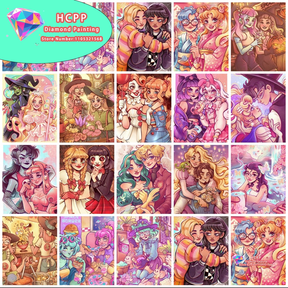 Witch Sister Couple Diamond Pa - Unique Art Craft recensione e prezzo