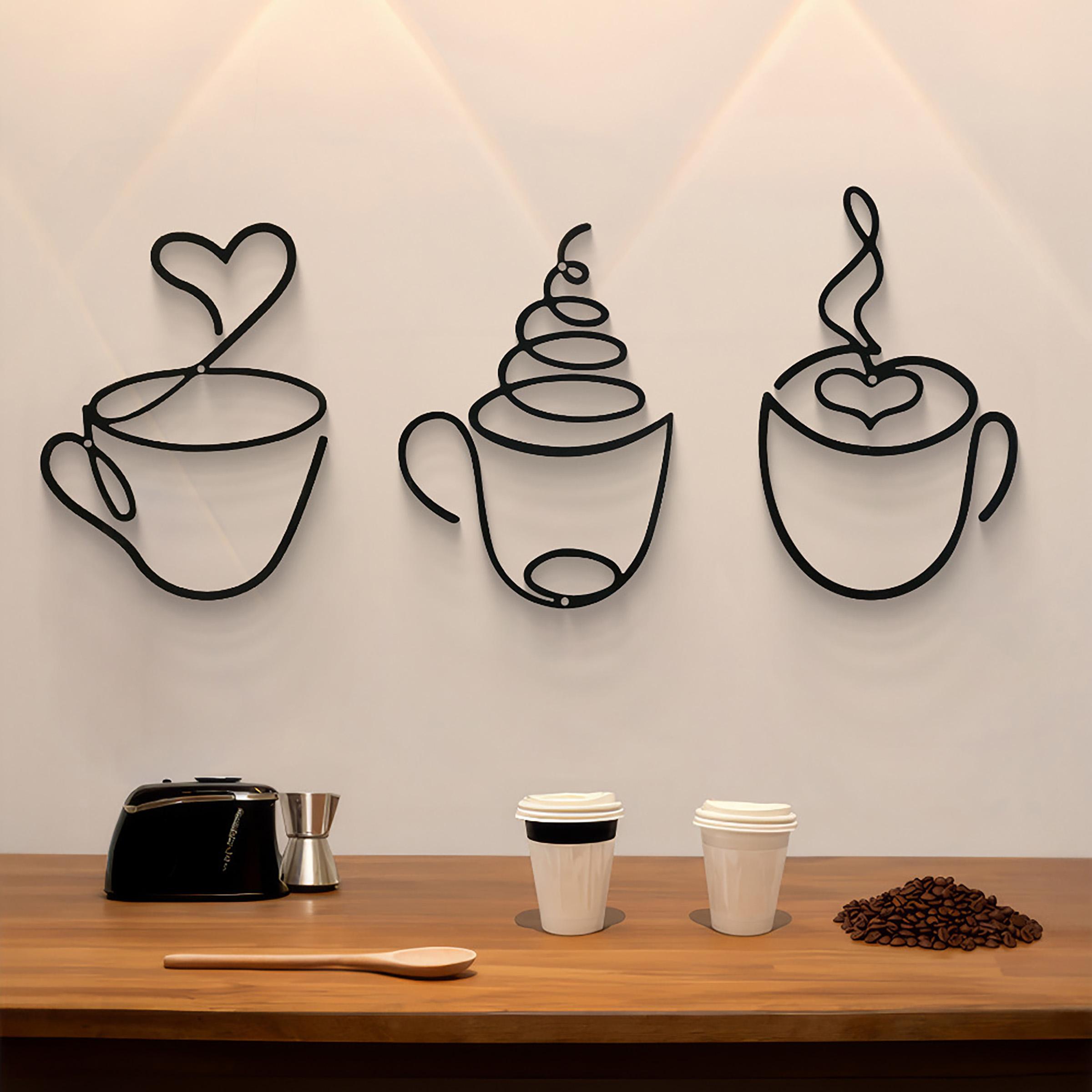3-Piece Creative Coffee Wall H - Art Craft Website recensione e prezzo