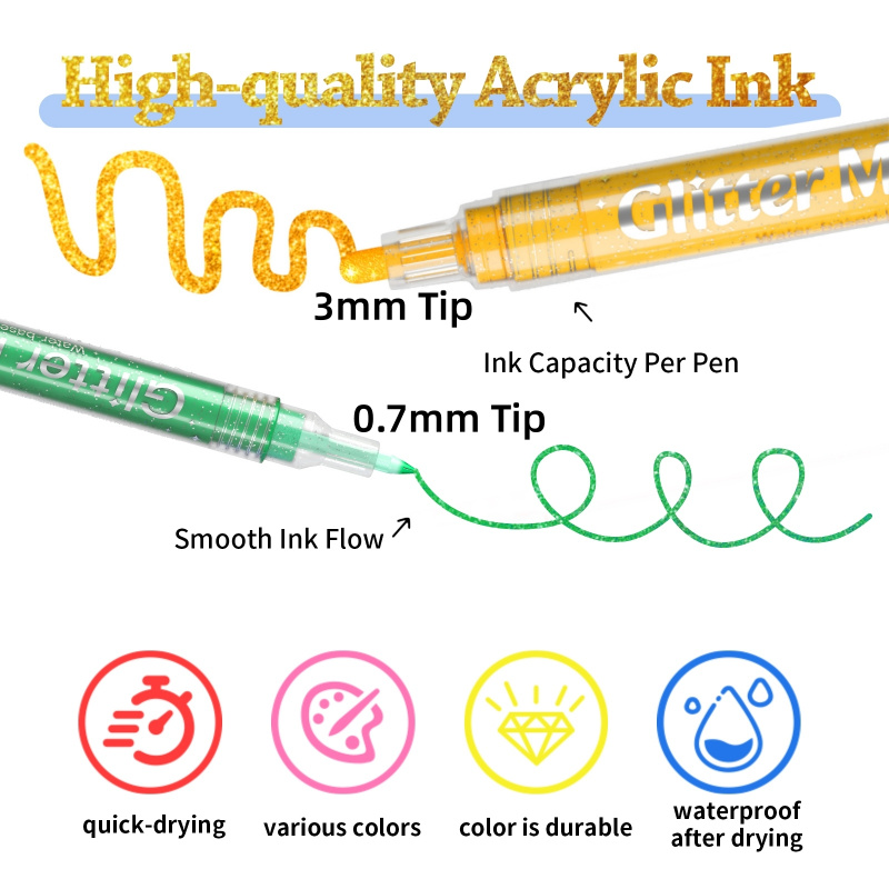 12/24 Color Acrylic Glitter Ma - Art Craft Doodle recensione e prezzo