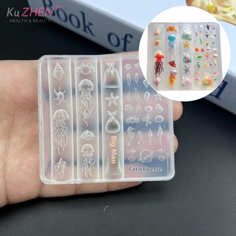3D Ocean Series Silicone Nail  - Art Craft Jellyfish recensione e prezzo