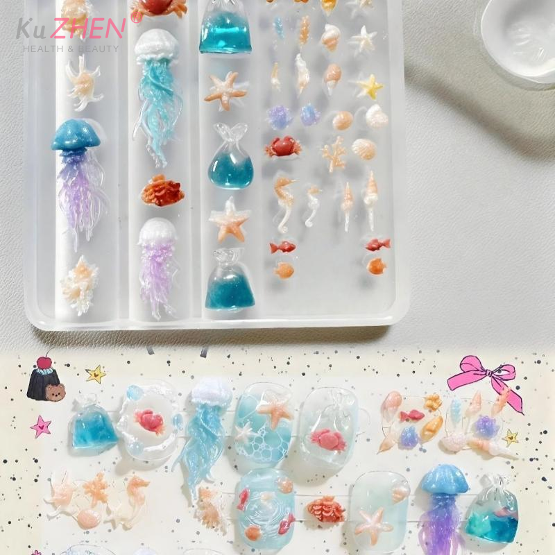 3D Ocean Series Silicone Nail  - Art Craft Jellyfish recensione e prezzo